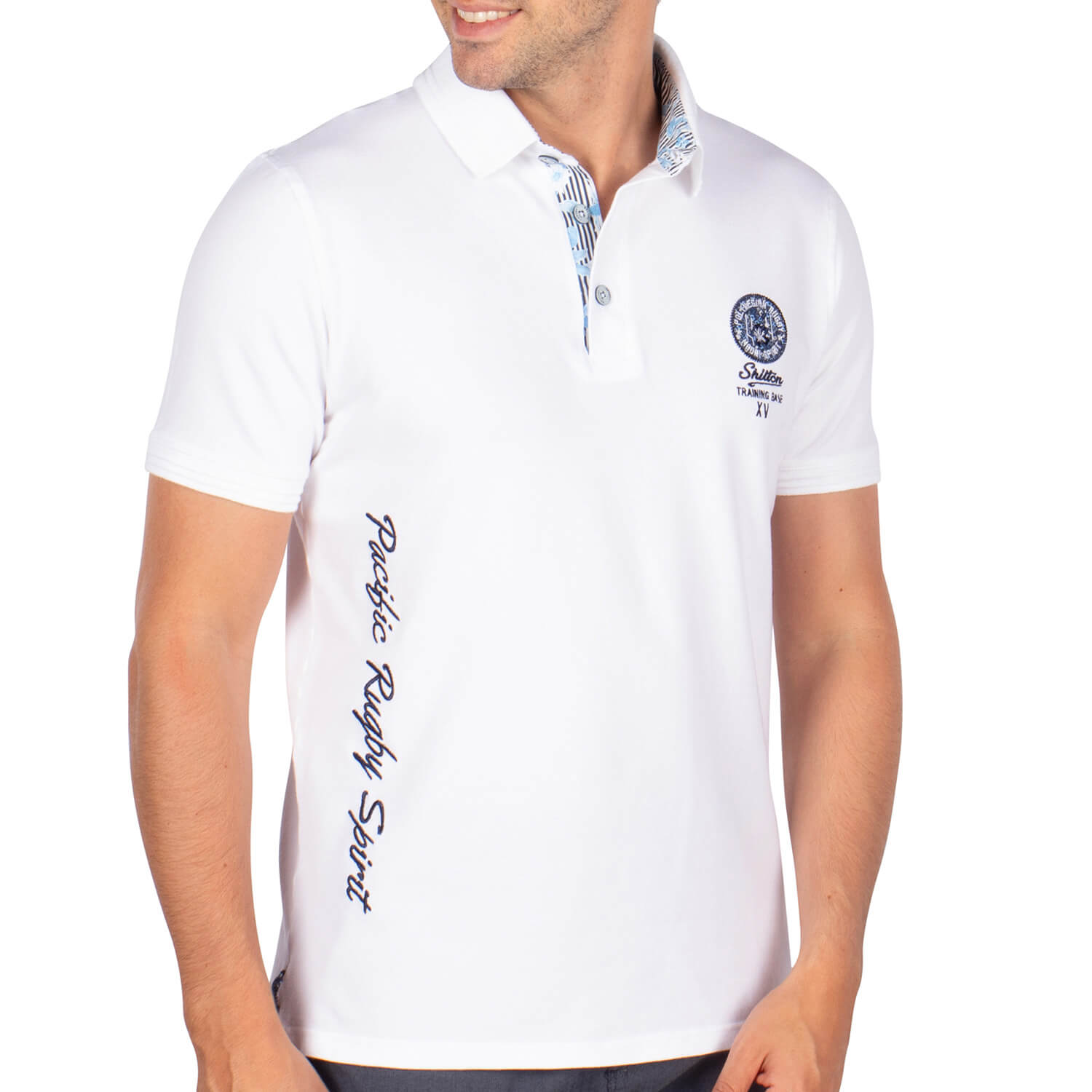 Polo Rugby Beach Blanc