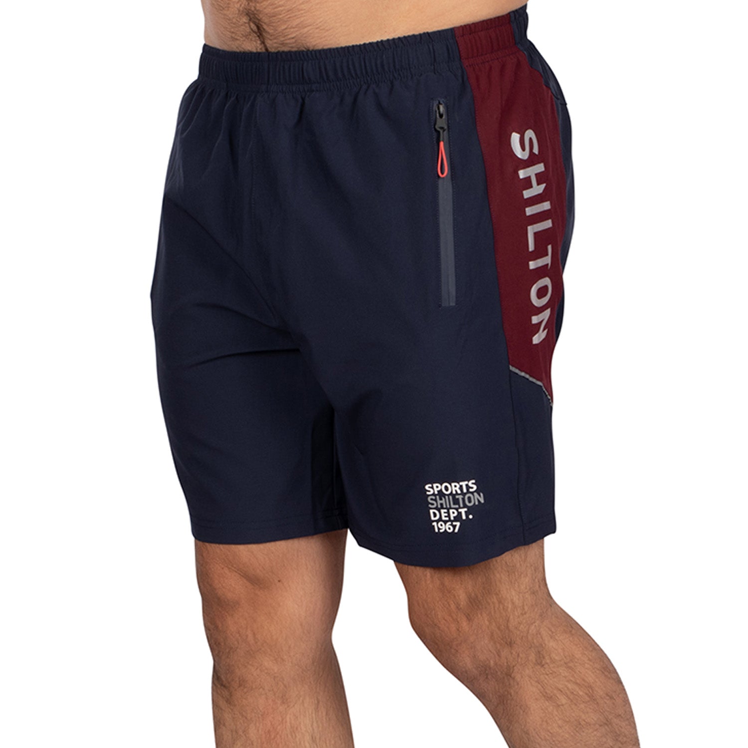 Short De Sport Tech Bicolor Navy X Rouge